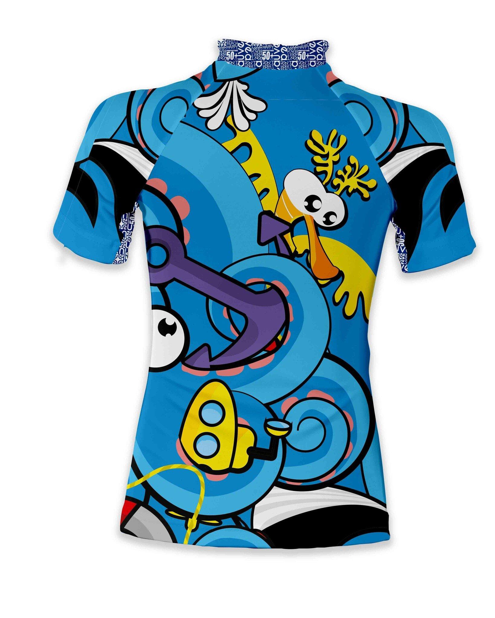 Uvea  Kinder UPF 50+ Badeshirt kurzarm Biarritz la mer Monte 