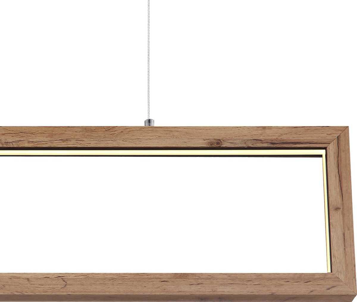 mutoni light Hängeleuchte Mandera Metall holzoptik matt LED 80  