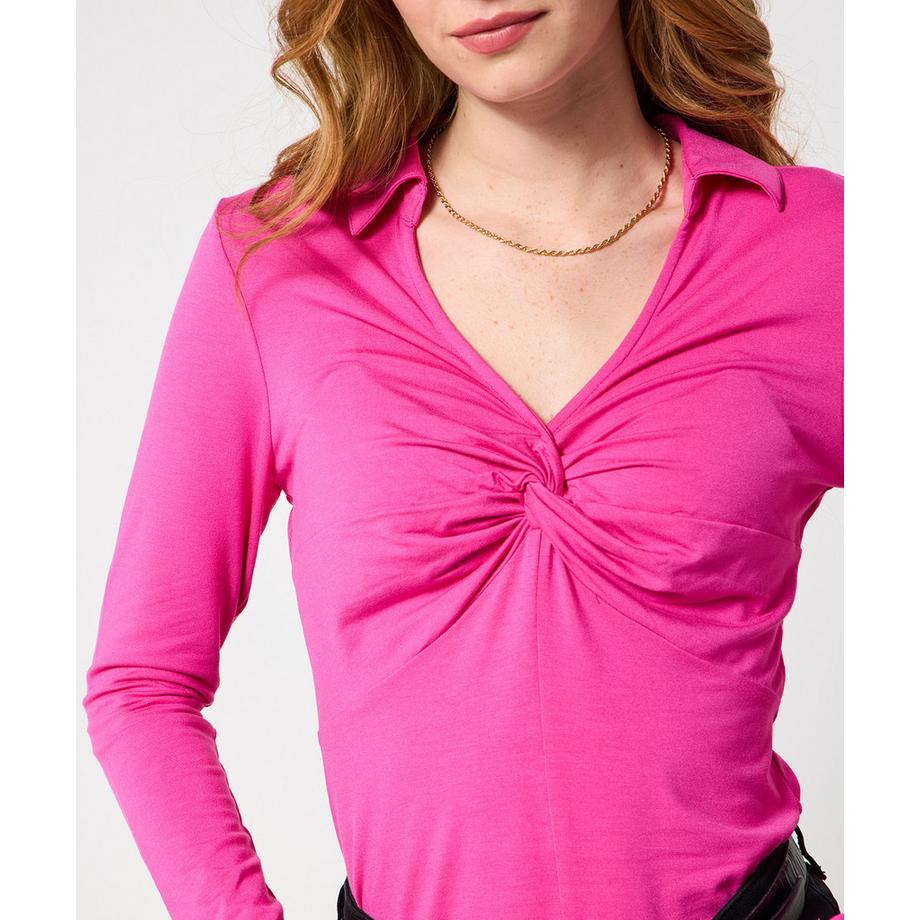 Joe Browns Jersey Oberteil mit Kragen und Twistfront  