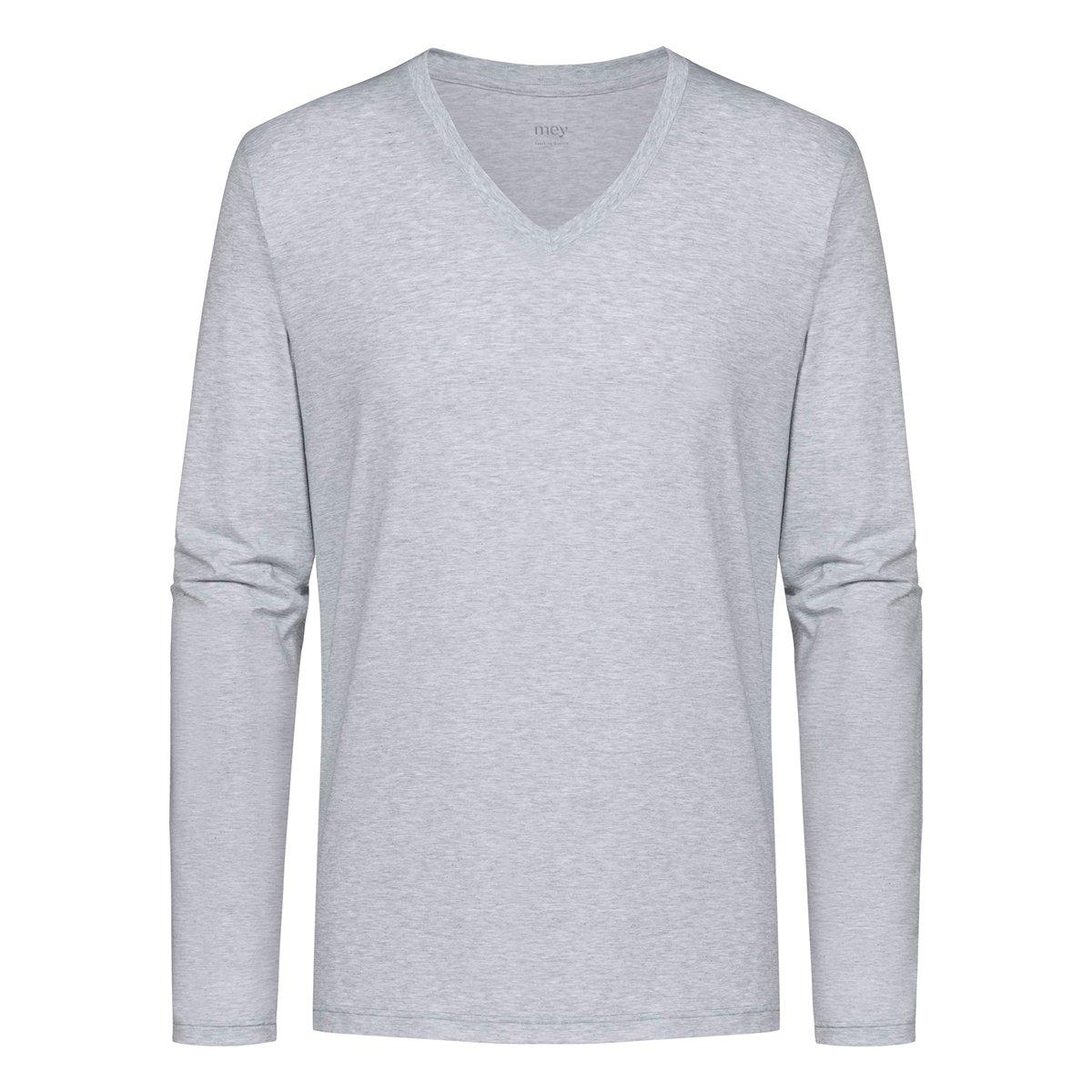 mey Dry Cotton Langarm V-Ausschnitt Shirt  