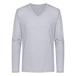 mey Dry Cotton Langarm V-Ausschnitt Shirt  