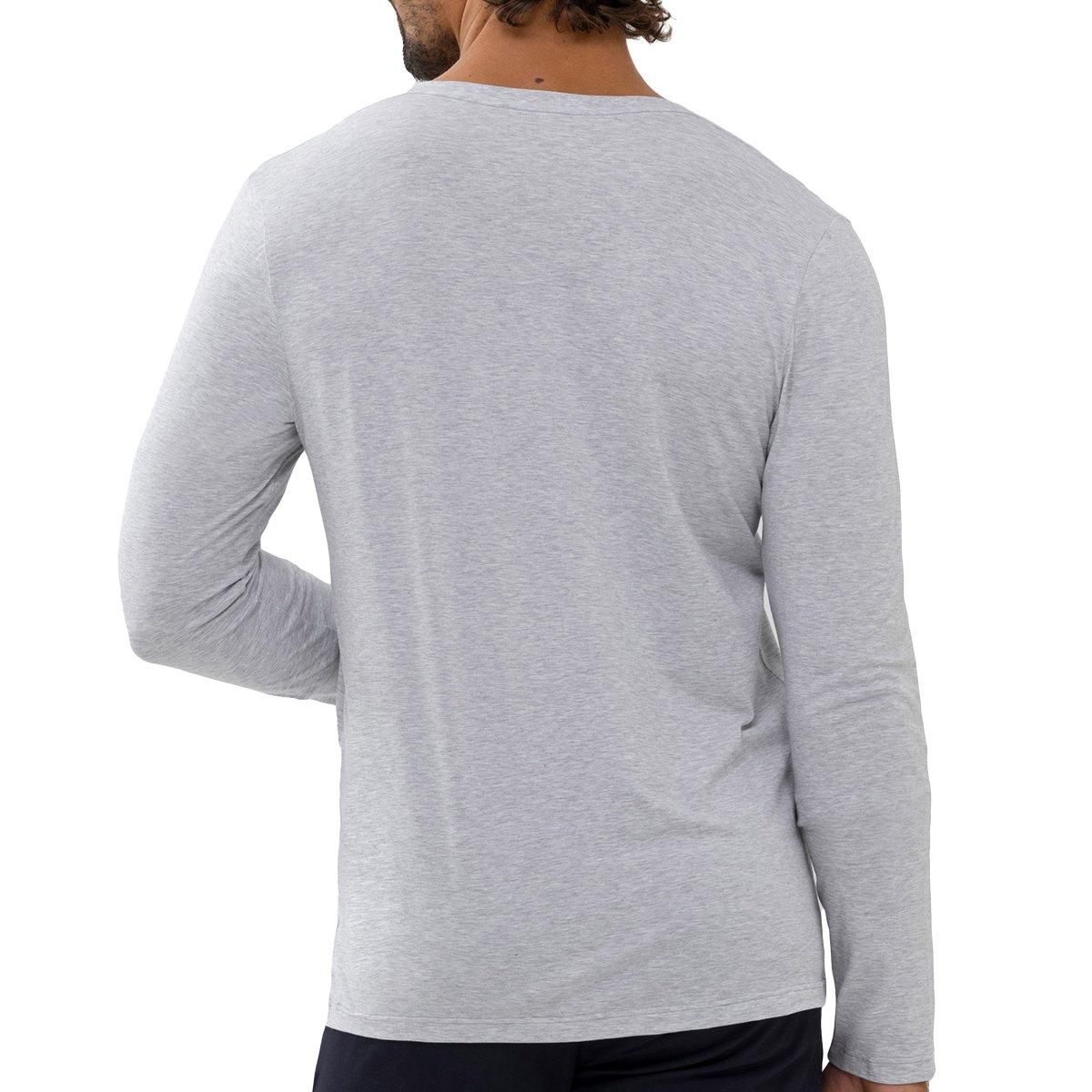 mey Dry Cotton Langarm V-Ausschnitt Shirt  