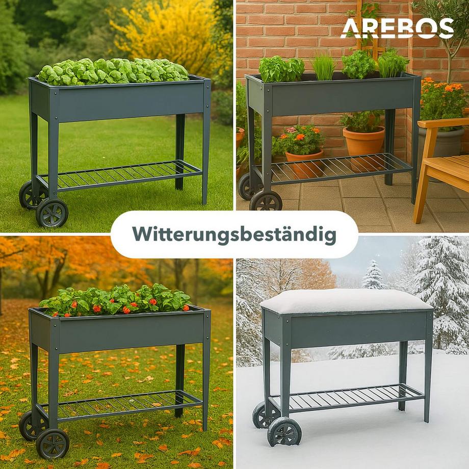 Arebos Hochbeet Pflanzbeet Metall Gemüsebeet  