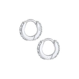 Elli  Boucles d'Oreilles Mini Créoles En Cristaux 