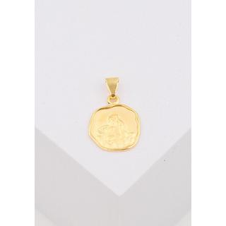 MUAU Schmuck  Pendentif ange en or jaune 750, 11mm 