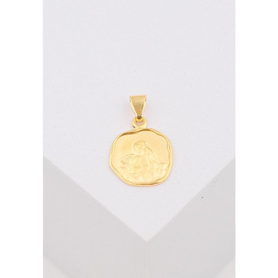 MUAU Schmuck  Pendentif ange en or jaune 750, 11mm 
