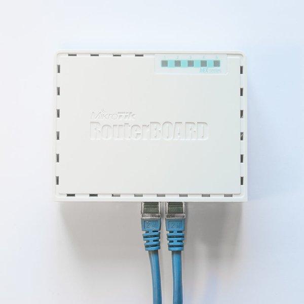 MikroTik  RB750GR3 Routeur connecté Gigabit Ethernet Turquoise, Blanc 