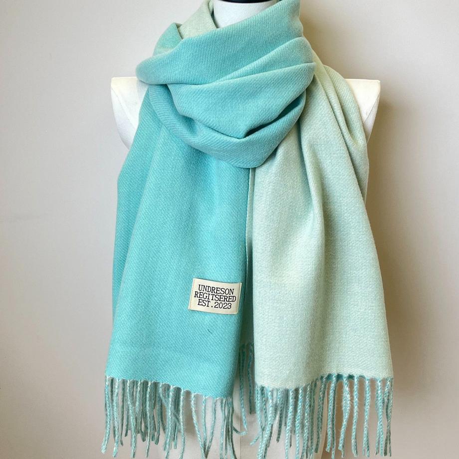 Doppelseitiger Schal Zwei Farben Einfacher Basic Imitation Kaschmir Quaste Schal Herbst Winter Unisex Coldproof Halsschutz Schal