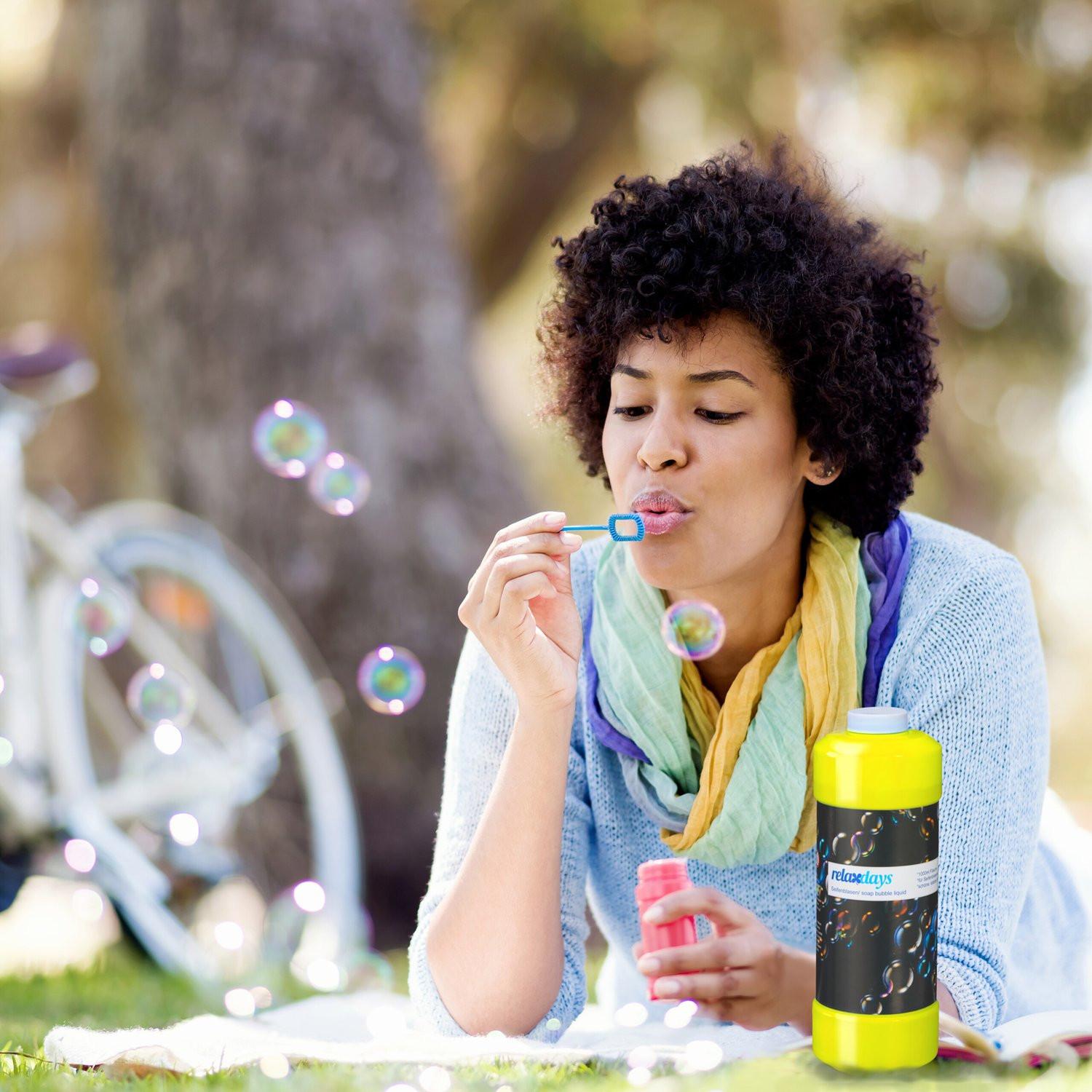 B2X  3er Set Seifenblasen Nachfüllflasche 1 l 