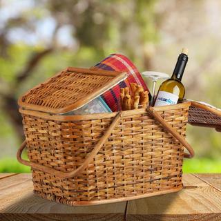 Northix Picknickkorb mit Deckel  