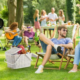Northix Picknickkorb mit Deckel  