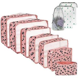 Only-bags.store Set di 10 Organizer da Viaggio Stampa Leopardo  