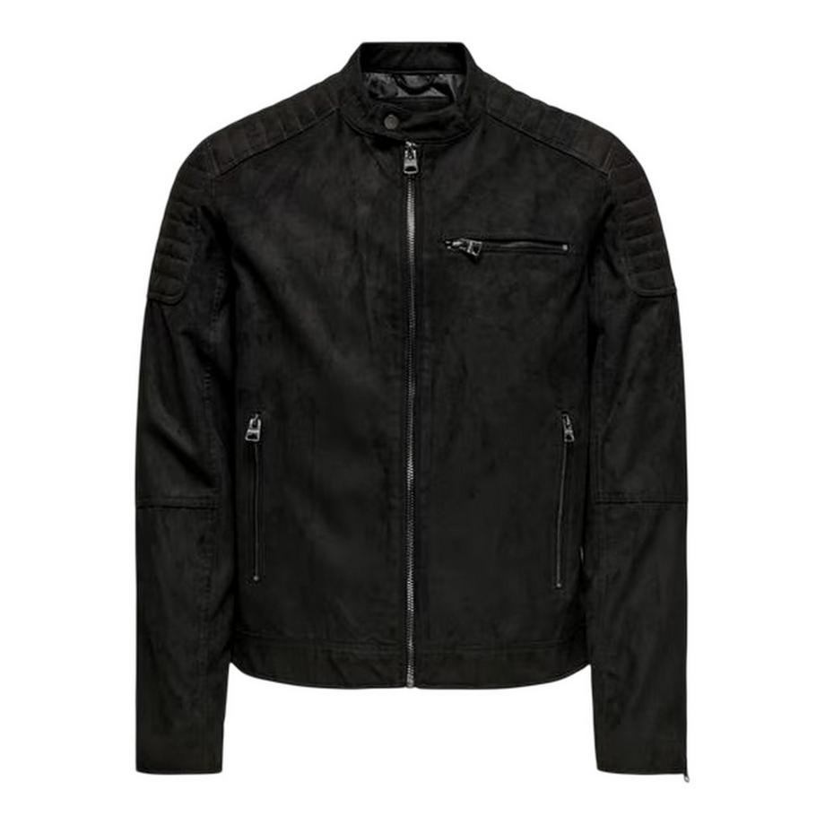 Giacca Da Motociclista Semplice Tasca Con Zip