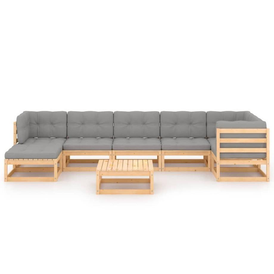 VidaXL Ensemble de salon de jardin bois de pin  