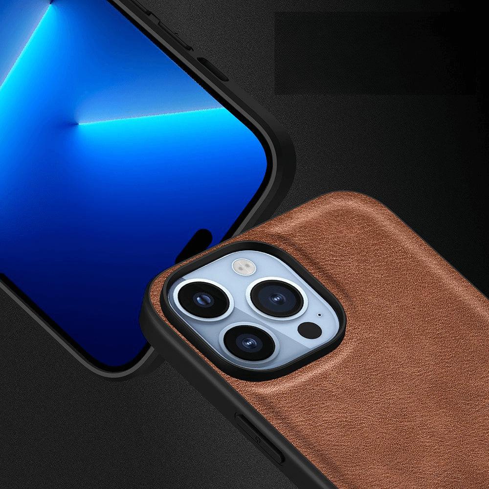 Cover-Discount  iPhone 15 Pro Max - Retro Schutzhülle Kunstleder 