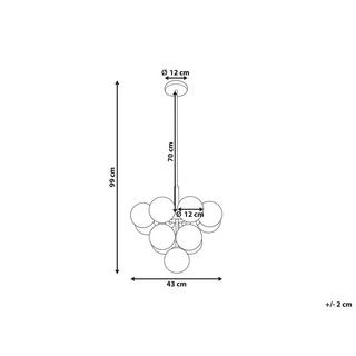 Beliani Lampadario en Ferro Glamour BIRRIE  