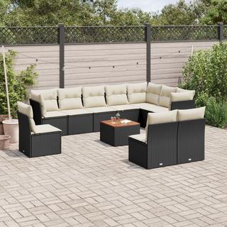 VidaXL Ensemble de canapés de jardin rotin synthétique  