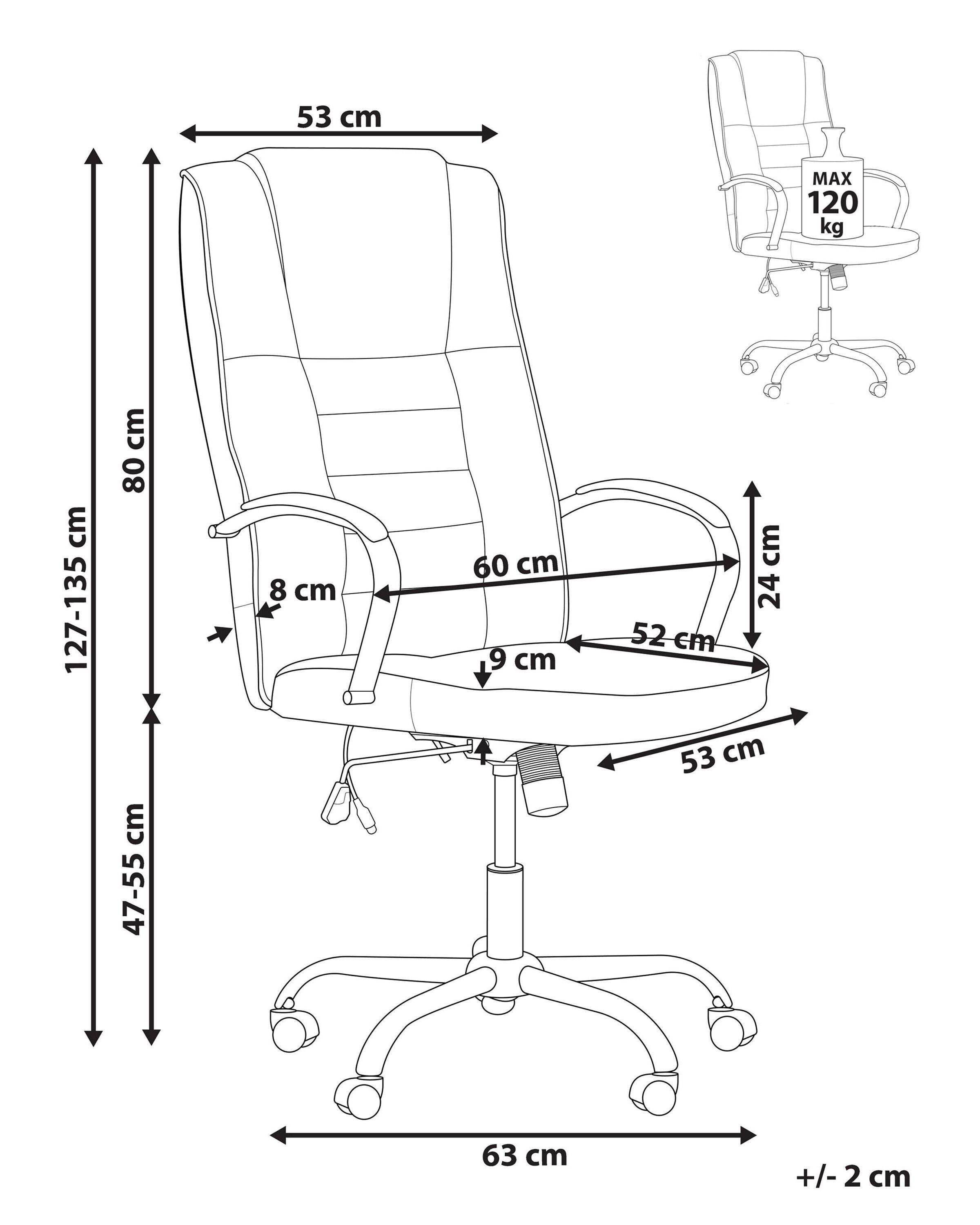 Beliani  Fauteuil massant en Cuir PU Traditionnel GRANDEUR 