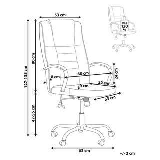 Beliani  Fauteuil massant en Cuir PU Traditionnel GRANDEUR 