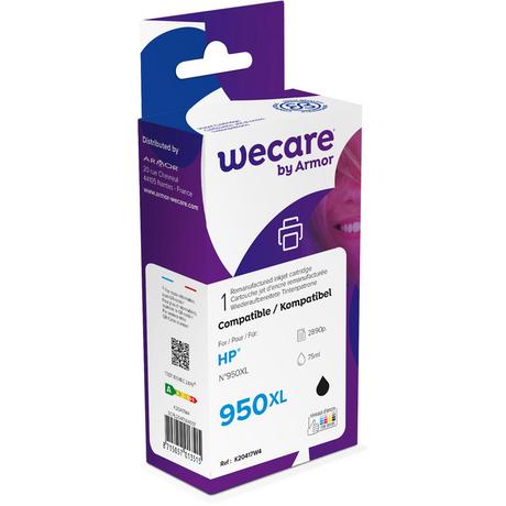 wecare  WECARE Tinte 950XL rebuilt schwarz CN045AEWE zu HP OJ Pro 8100 75ml 