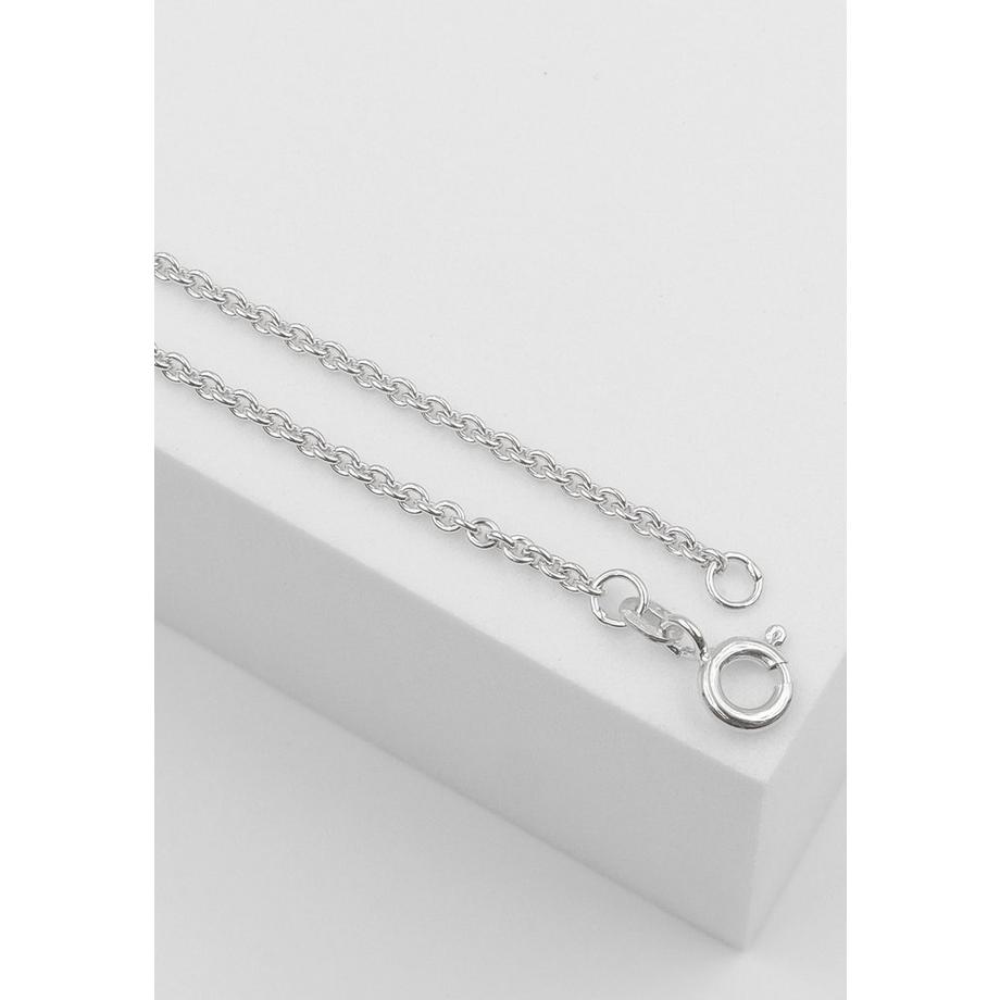 MUAU Schmuck  Collier forçat or blanc 585, 2mm, 45cm 