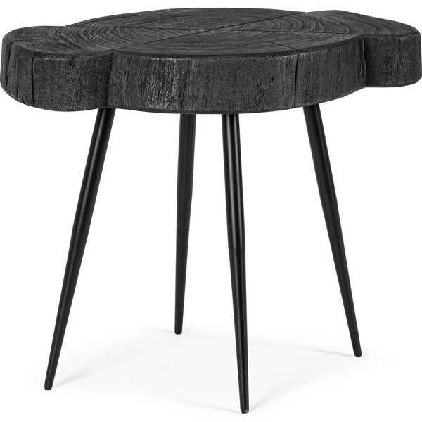 mutoni Table d'appoint Zakia Noir L 45x40  