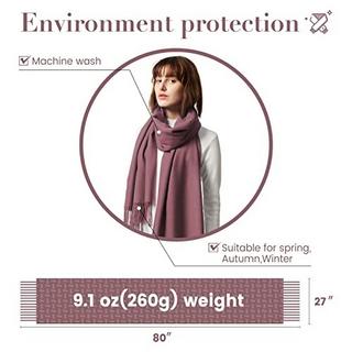 Only-bags.store Sciarpa calda a tinta unita con nappe  