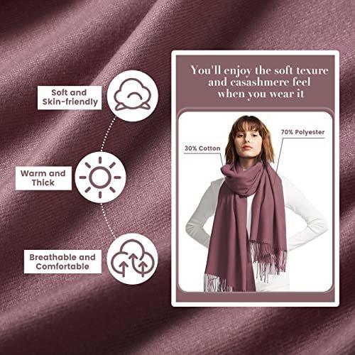 Only-bags.store Sciarpa calda a tinta unita con nappe  