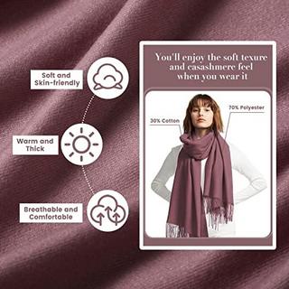 Only-bags.store Sciarpa calda a tinta unita con nappe  