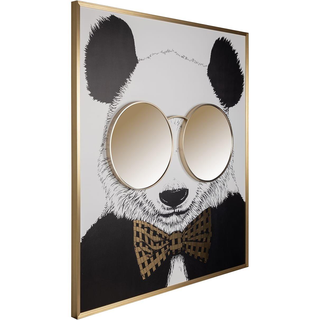 mutoni Tableau mural Panda brillant 118x130  