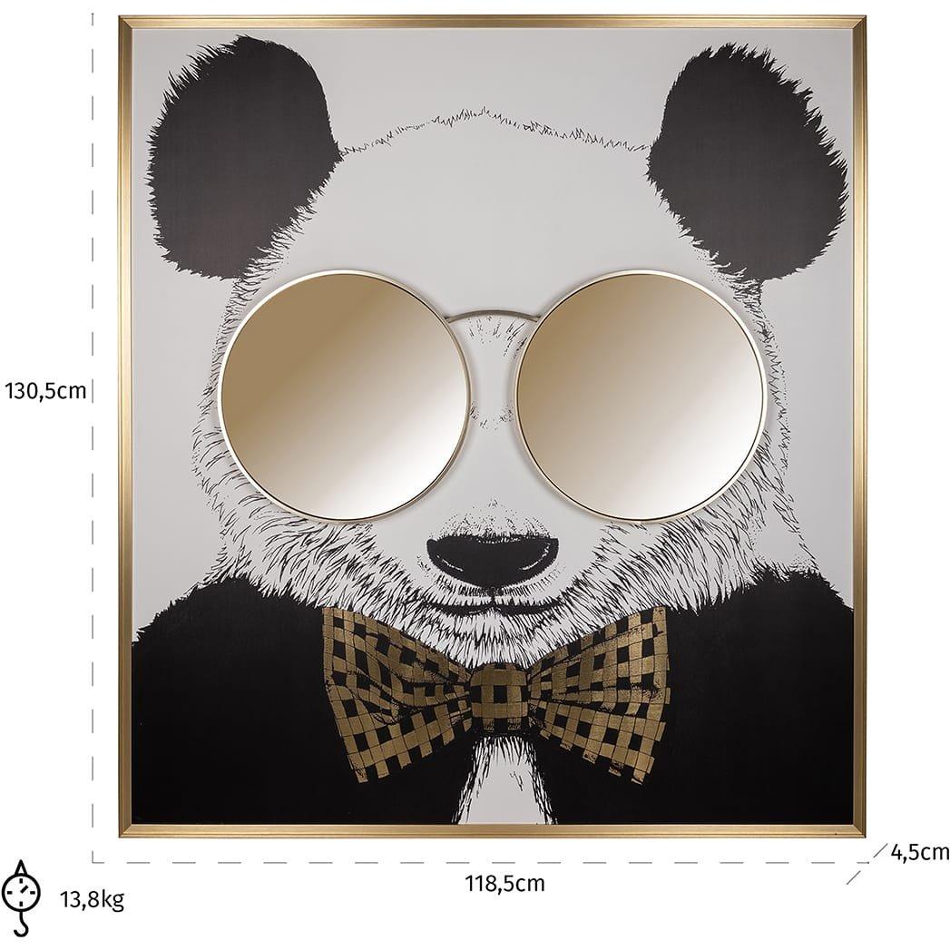 mutoni Bild Wall Art shiny Panda 118x130  