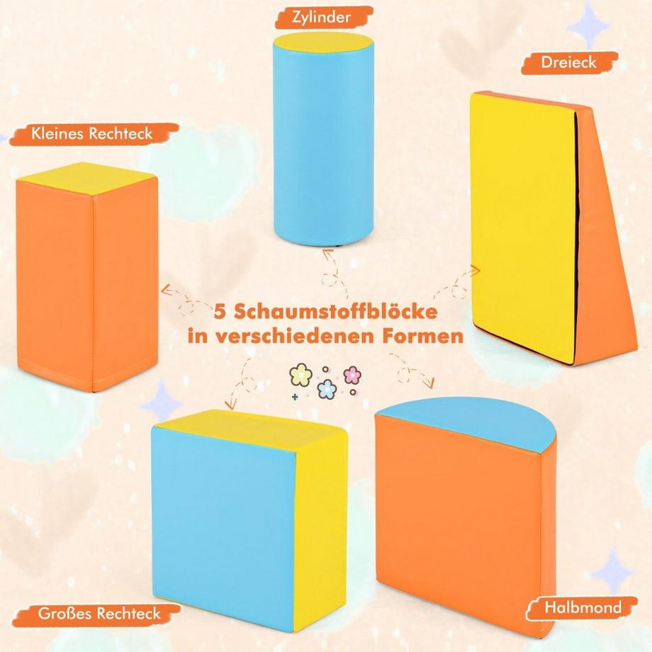 Northix Set di blocchi da gioco in schiuma - 5 pezzi  