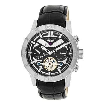 Montre Heritor Automatique Hannibal Semi-Squelette Cuir-Bande