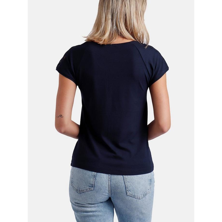 Admas Kurzarm T-Shirt Puntilla Hombro  