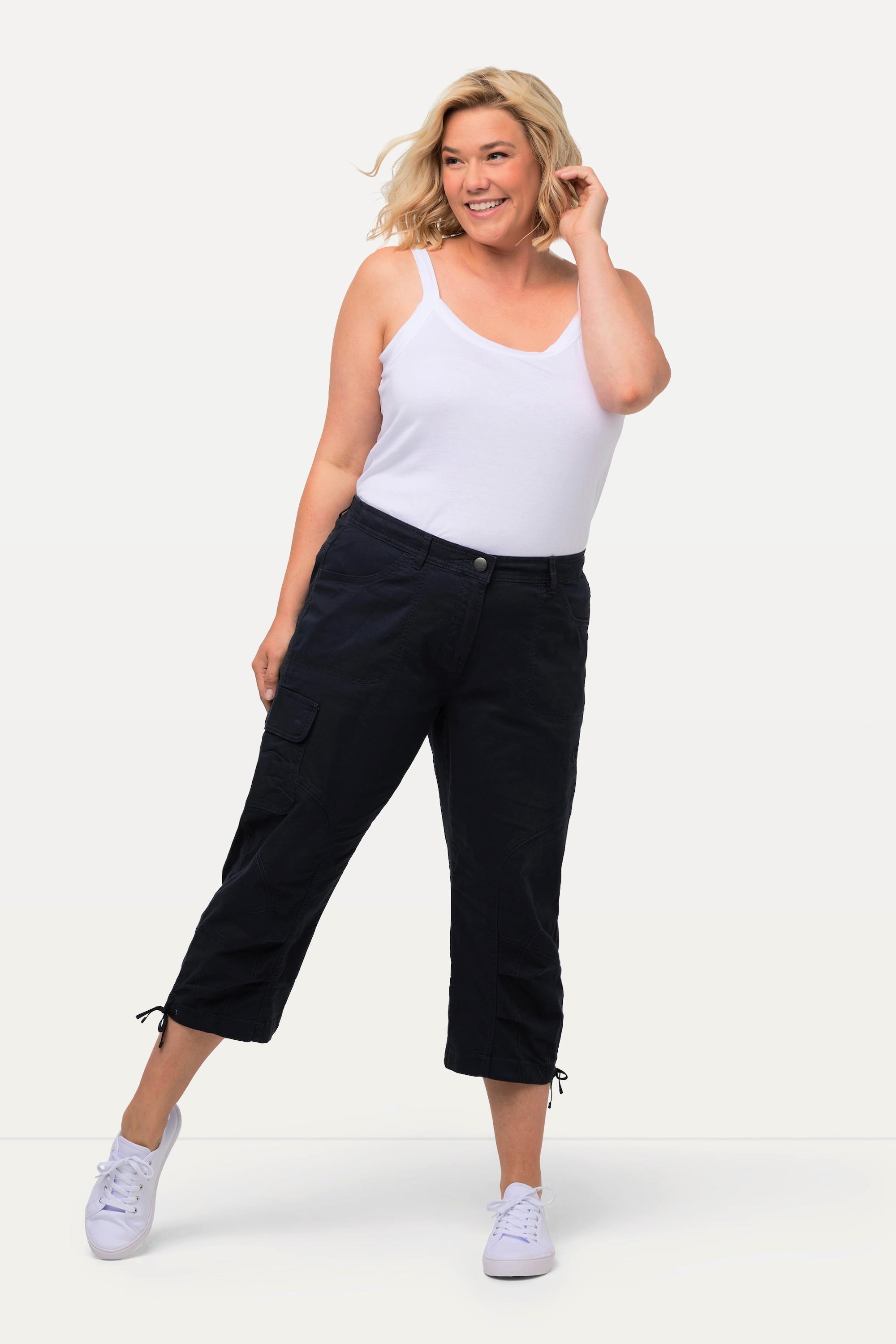 Ulla Popken  Pantalon cargo 7/8, taille confortable 