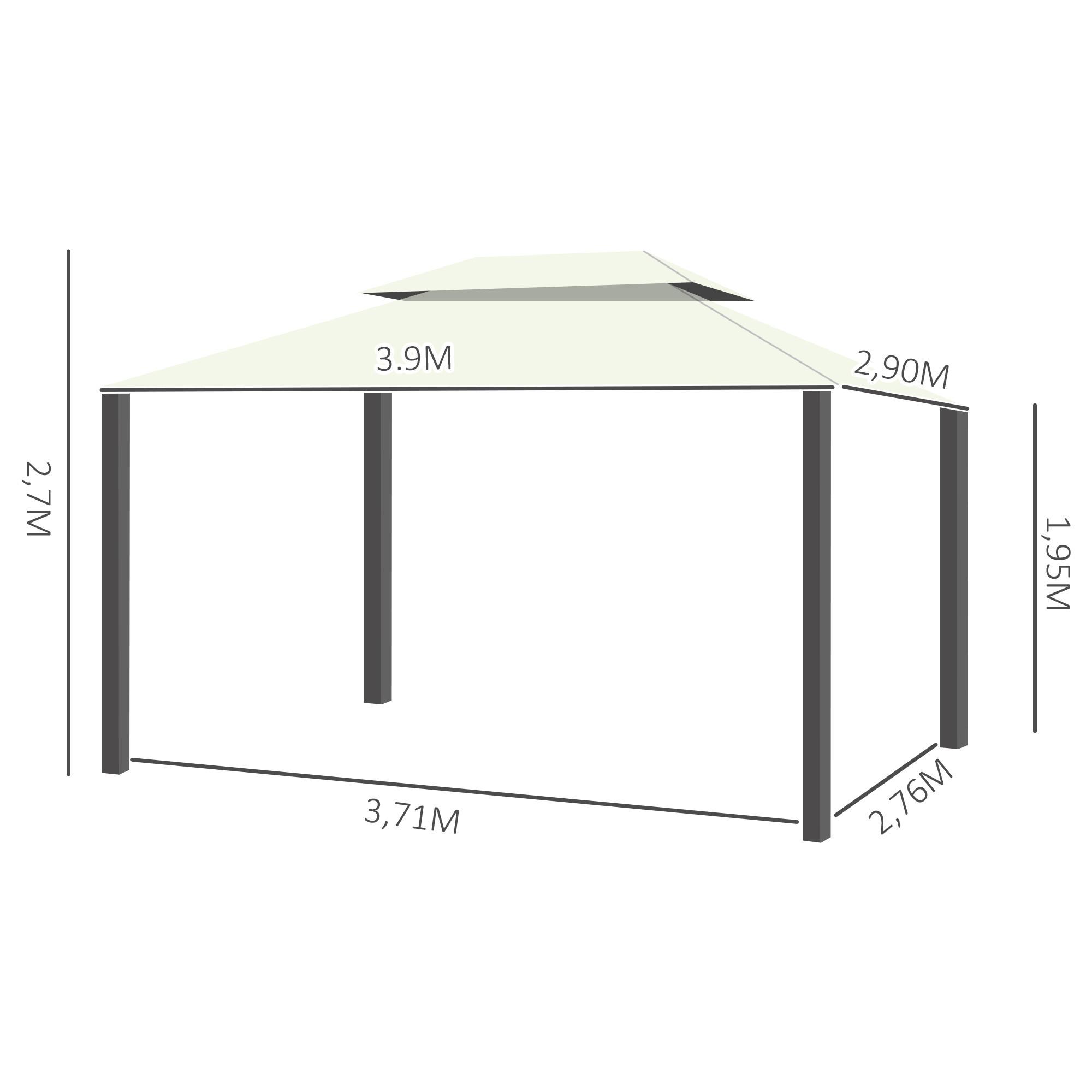 Outsunny Pavillon de jardin  