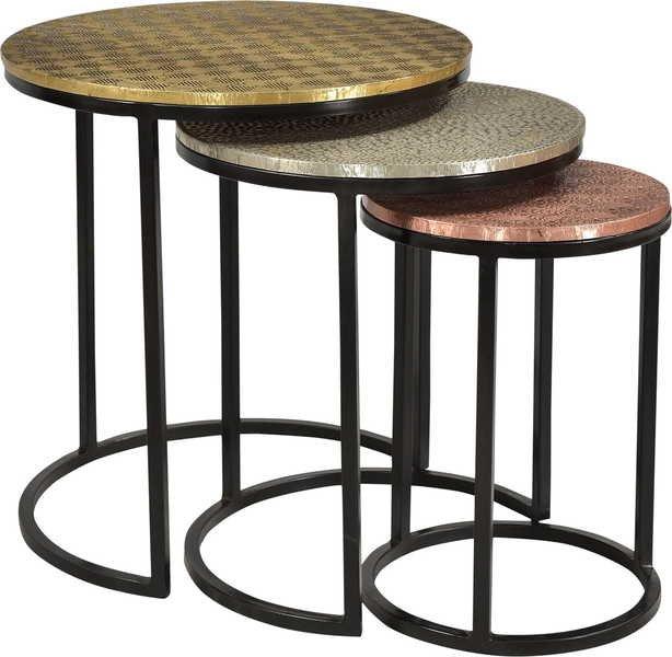 mutoni Table d'appoint Dubai 45x45 (set de 3)  