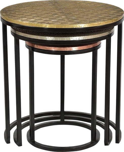 mutoni Table d'appoint Dubai 45x45 (set de 3)  