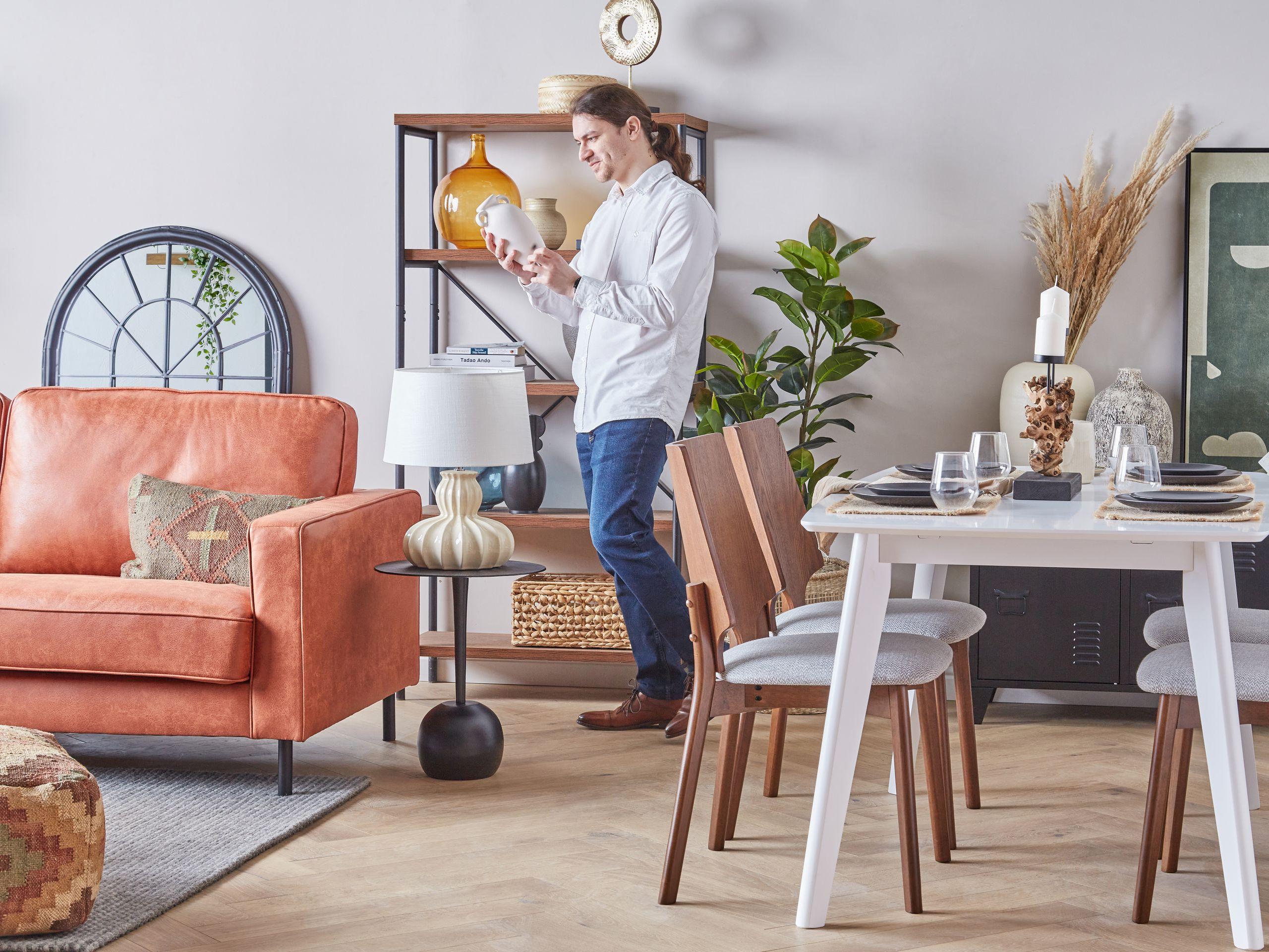 Beliani Tavolino en Alluminio Moderno EUCLA  