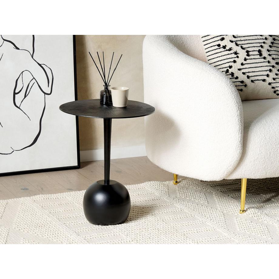 Beliani Beistelltisch aus Aluminium Rustikal EUCLA  