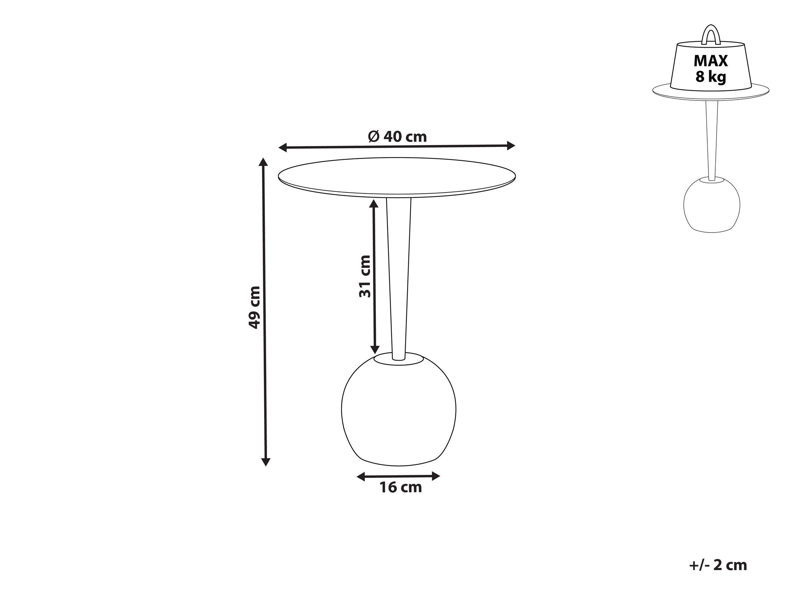 Beliani Beistelltisch aus Aluminium Modern EUCLA  