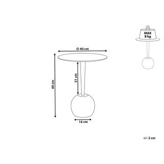 Beliani Beistelltisch aus Aluminium Modern EUCLA  