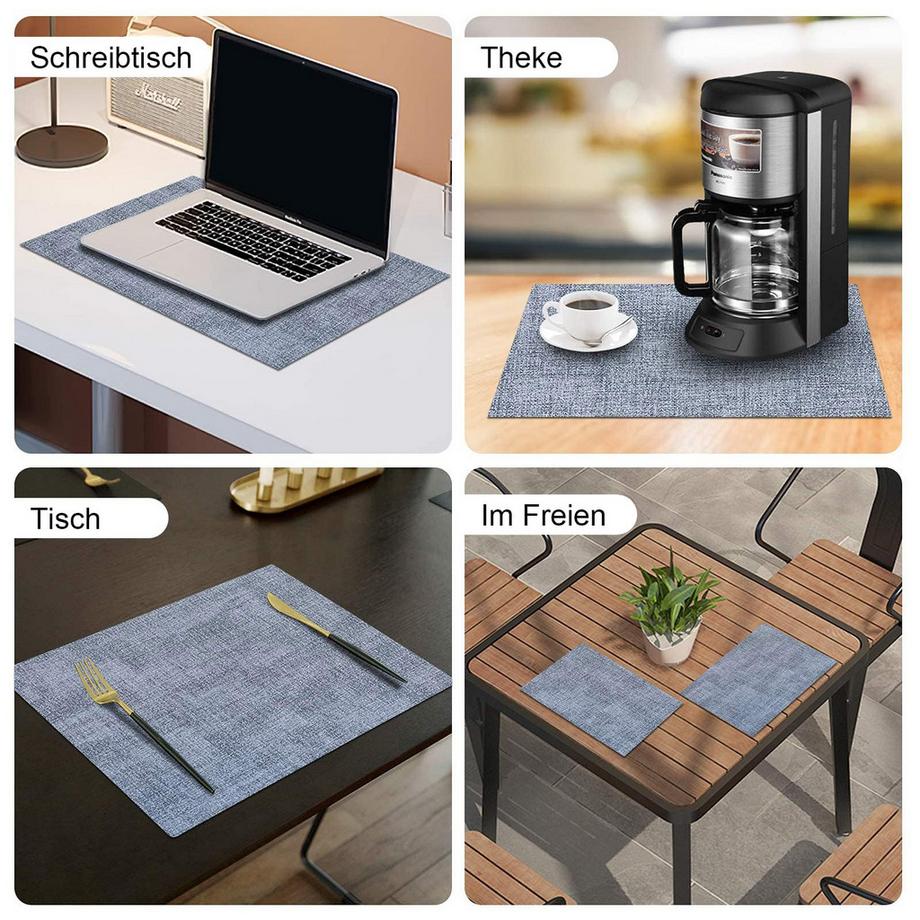 Alopini Tischsets Waschbar 6er Set, Wasserdichtes Tischset, Schönes Tischset  