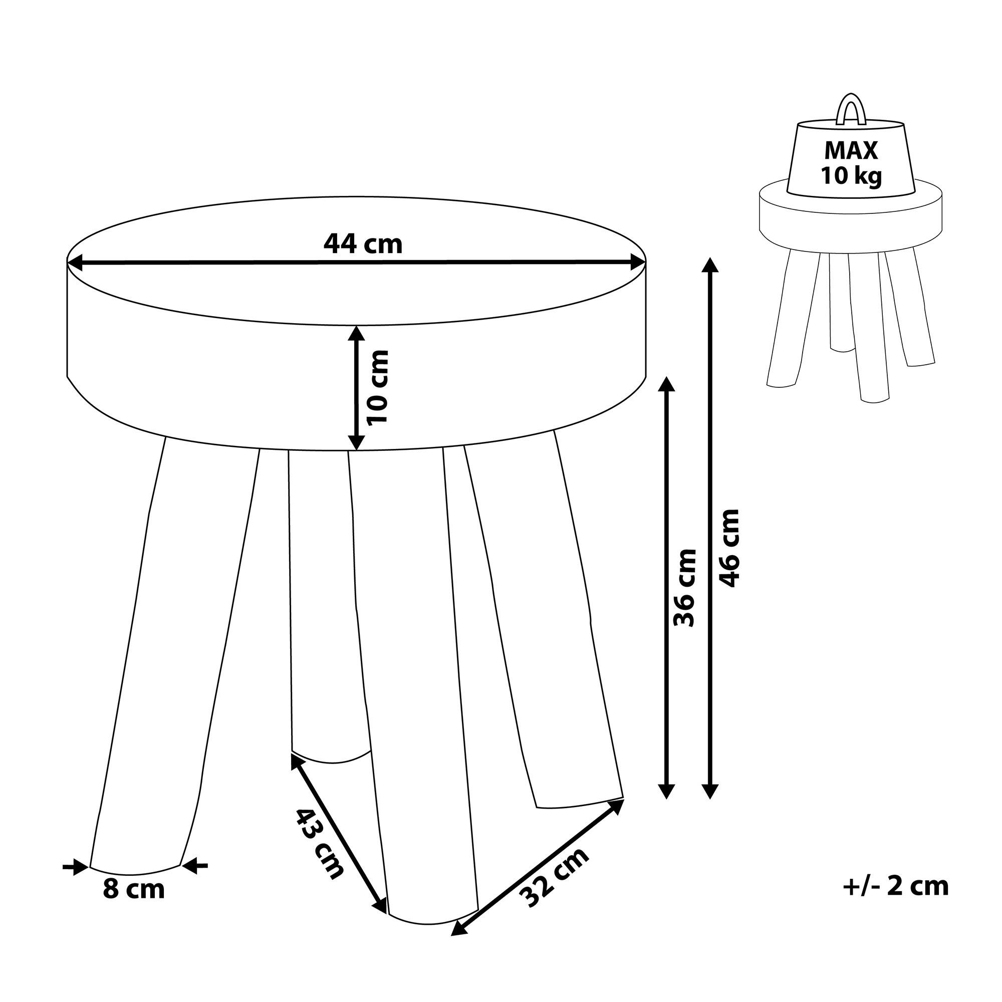 Beliani Table d'appoint en Teck Boho KELSEY  