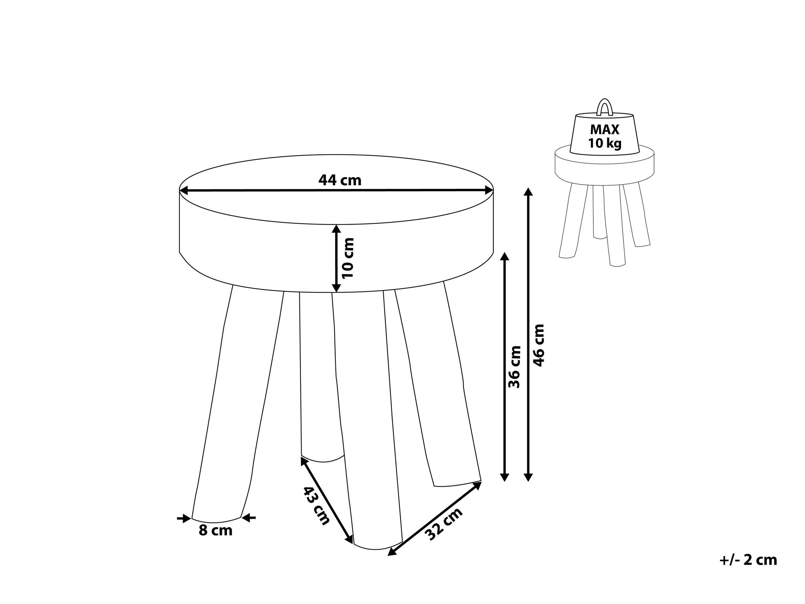 Beliani Table d'appoint en Teck Boho KELSEY  