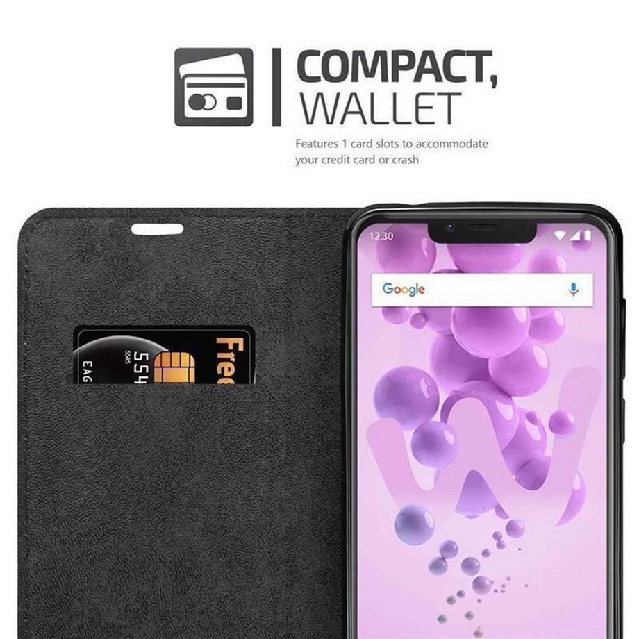Cadorabo  Housse compatible avec WIKO VIEW 2 GO - Coque de protection avec fermeture magnétique, fonction de support et compartiment pour carte 