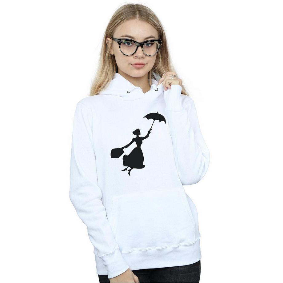 Disney Mary Poppins Silhouette Felpa con Cappuccio  