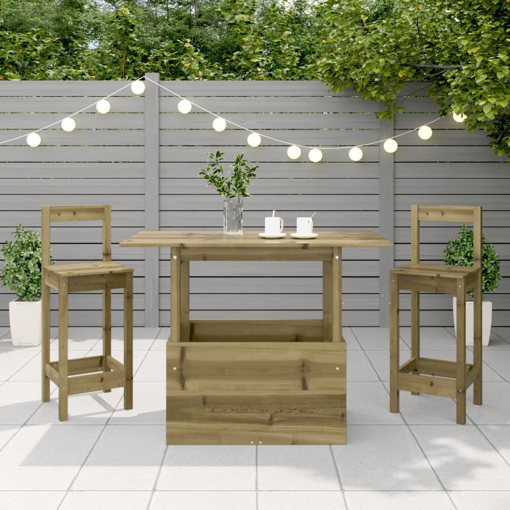 VidaXL Table de jardin pinède imprégnée  