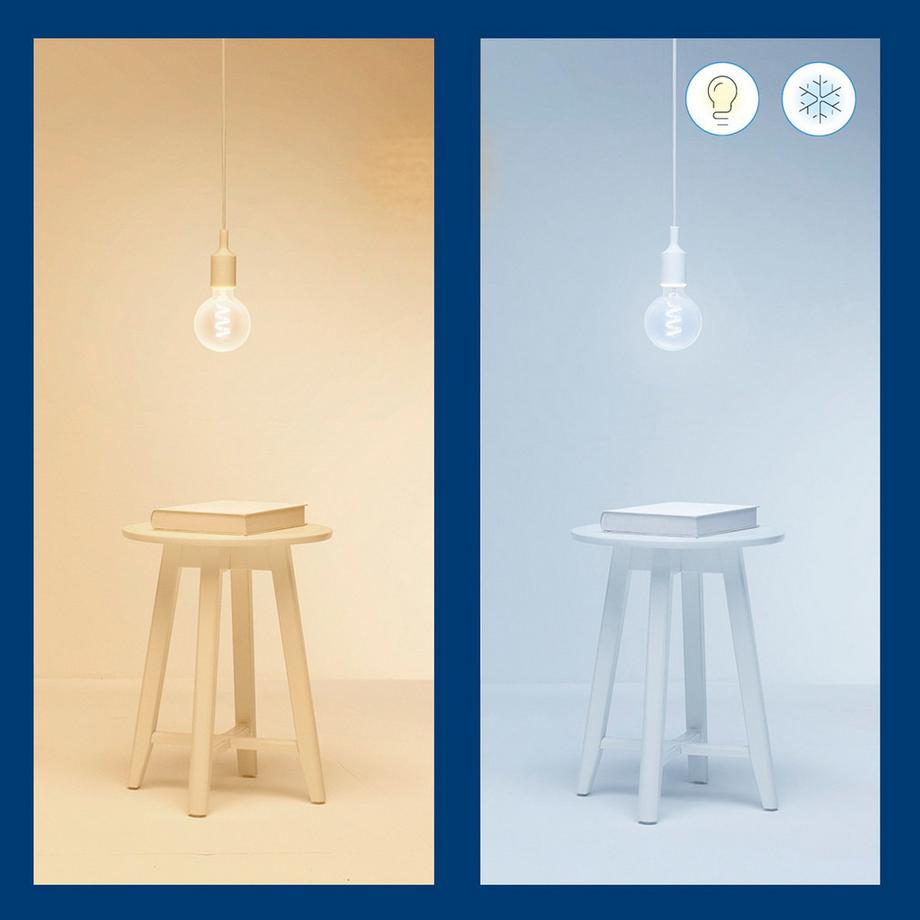 WIZ WiFi Smart LED E27 G95 40W Filament Couleur + Blanc chaud-froid 470lm  