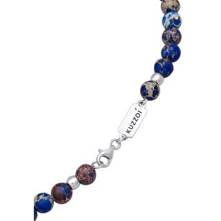 Kuzzoi  Collier Achat Bead Steinkette 925 Silber 